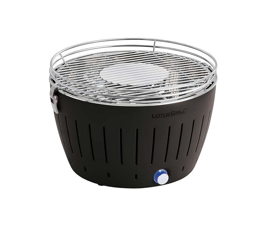 LOTUSGRILL ポータブルグリル ブラック R Amazon | 無煙炭火バーベキューコンロ ロータスグリル